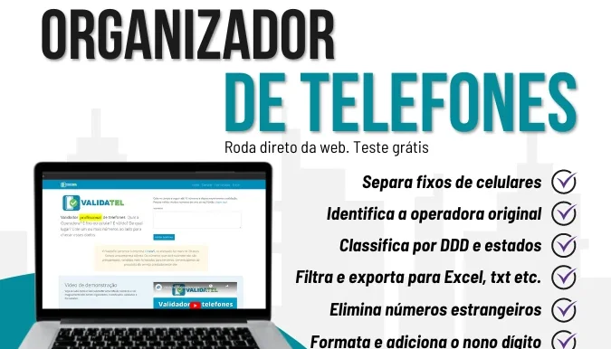 ValidaTel - Validador e organizador de telefones