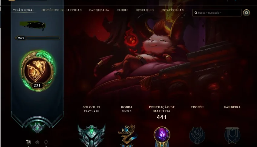 Conta Lol Platina 3 com todos os champions e 72 skins!