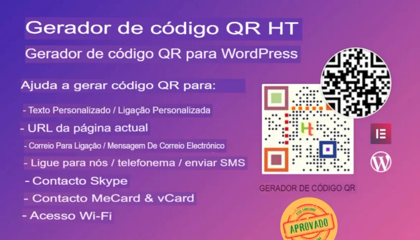 Gerador de código QR HT para WordPress