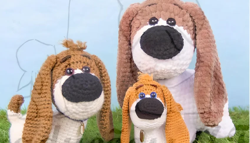 Receita em PDF - Cachorro Rusty Filhote Amigurumi