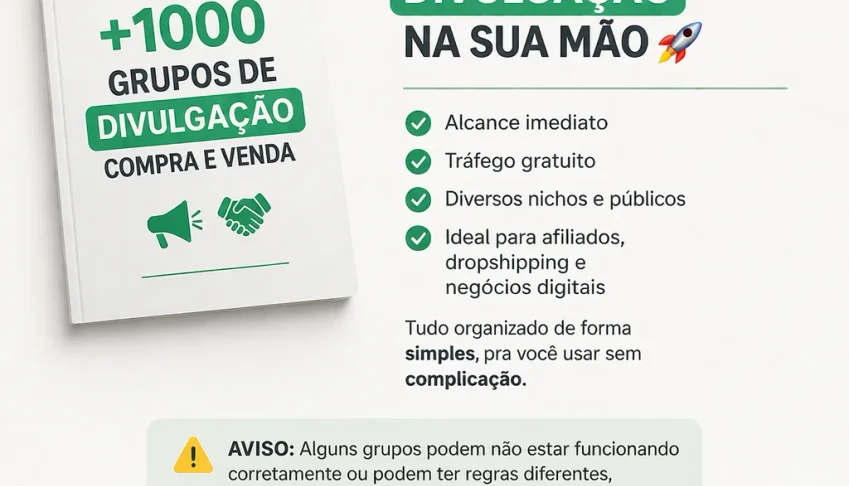 +500 Grupos De Divulgação E Compra E Venda