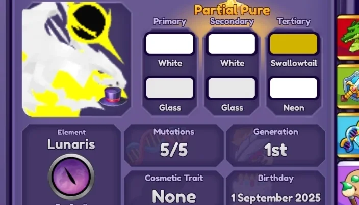 Cynphion-noire FM, Gen 1, partial pure, DA/Dragon adventures