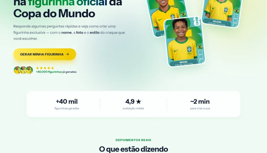 Script Gerador de Figurinhas — Copa 2026 ⚽