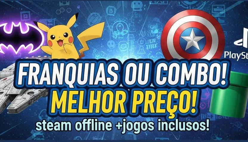 Steam Offline! Franquias Completas! Escolha Seu Combo!+Inclu