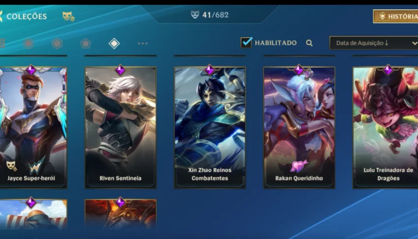 Conta wild Rift 41 skin 118 campeões+conta Lol pc
