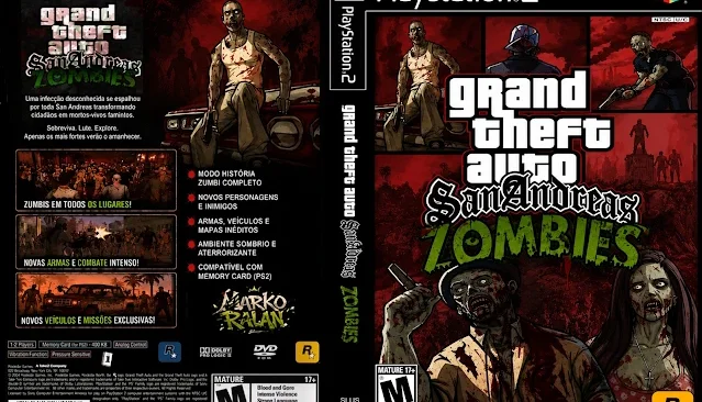 GTA San Andreas Zombies v3.0 fix DVD ISO PS2