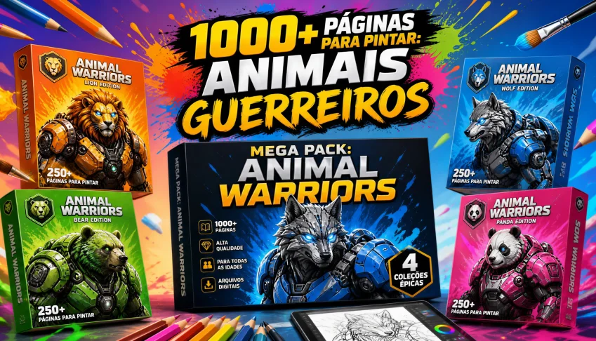 Mega Pack de Desenhos para Pintar, milhares de Criativos