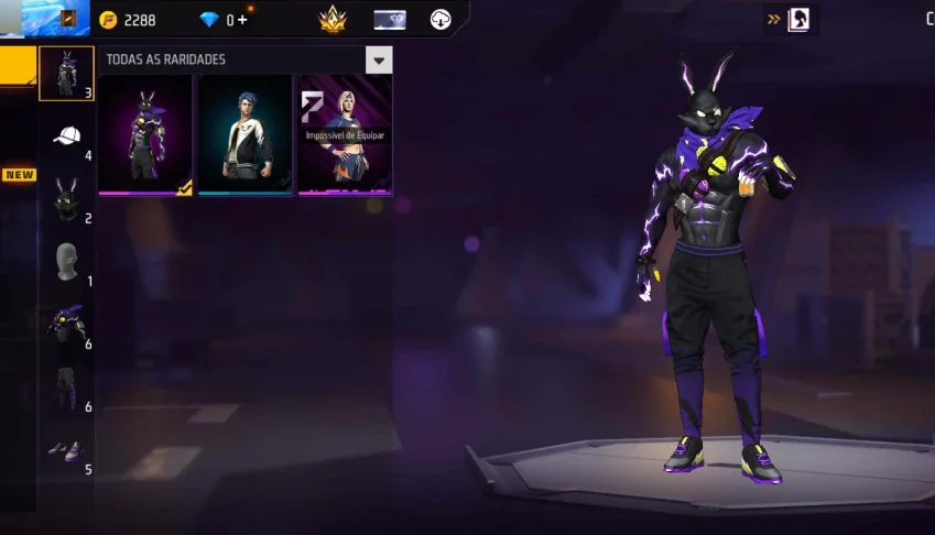 Conta de freefire com conjunto