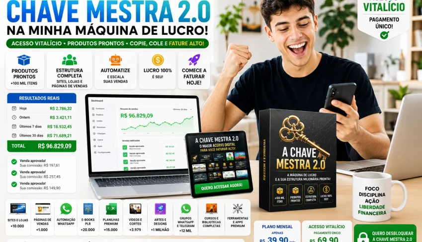 🔥 A Chave Mestra 2.0: O Seu Acervo Digital Estratégico