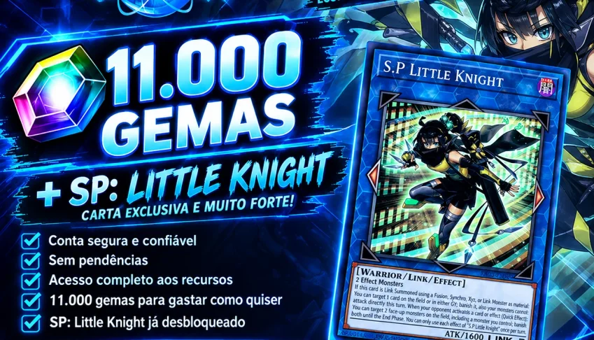conta duel links 11k gemas+s:p little night