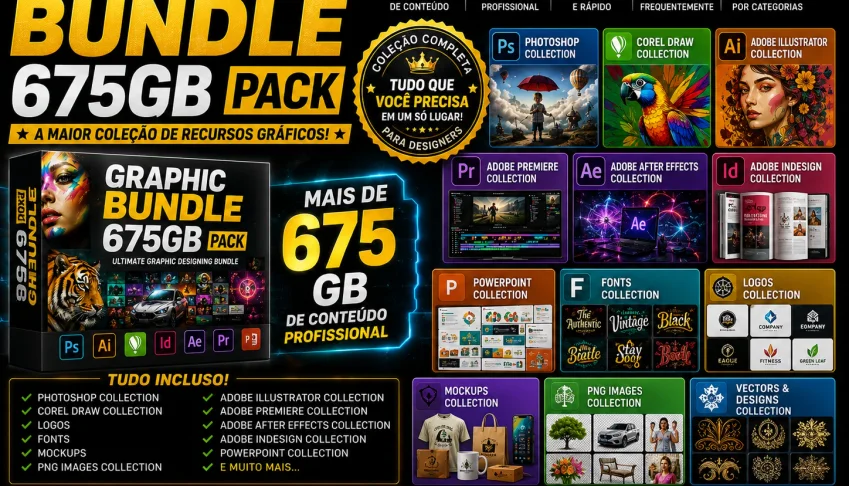🎨 Graphic Bundle 675Gb Pack 🚀