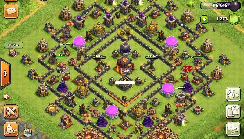 CLASH OF CLANS CV 10 LVL 123