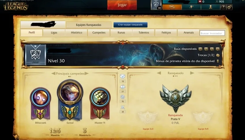 Conta League of Legends