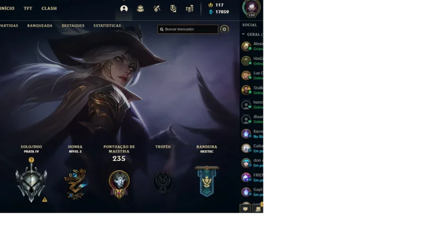 Conta league of legends - prata 4 - 126 Skins - lvl 199