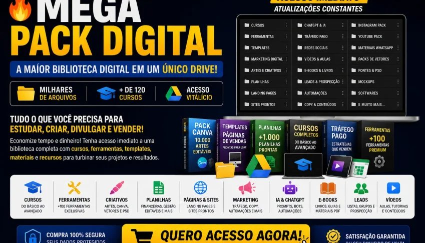 Mega Pack Digital Para Quem Quer Dominar A Internet!