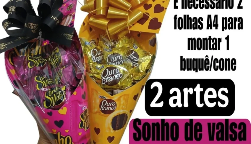 Arquivo Digital para Imprimir BuquĂȘ Cone + Muitos Brindes
