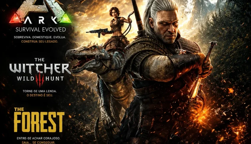 Ark + The Witcher 3 + The Forest ⚡ Jogue Agora | Entrega Aut