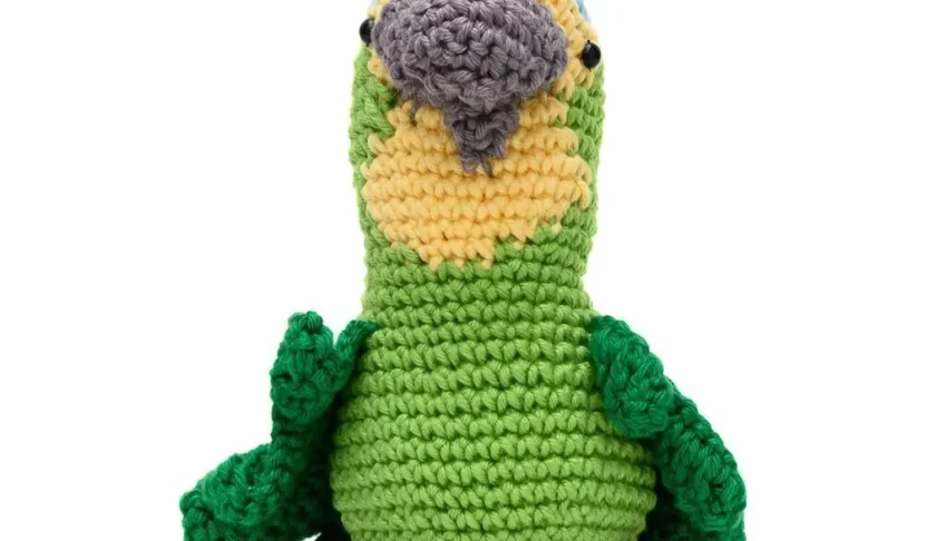 Papagaio Médio em Amigurumi