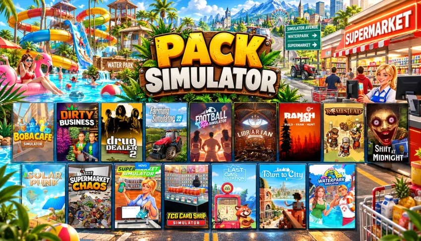 Supermarket Simulator + TCG Card Shop + 14 Jogos OFFLINE