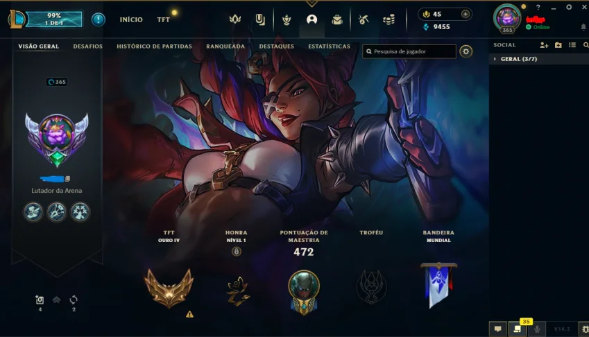 Conta league of Legends +150 skins