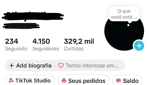 Conta TikTok 4.1k Seguidores e 329k curtidas