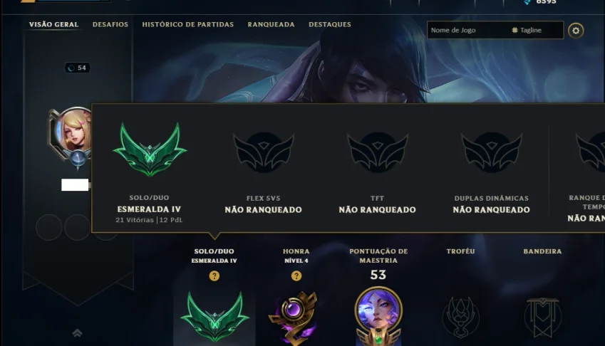 Esmeralda 4 com 45 Champs e 12 Skins