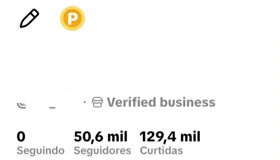 Conta no TikTok com 40 mil seguidores