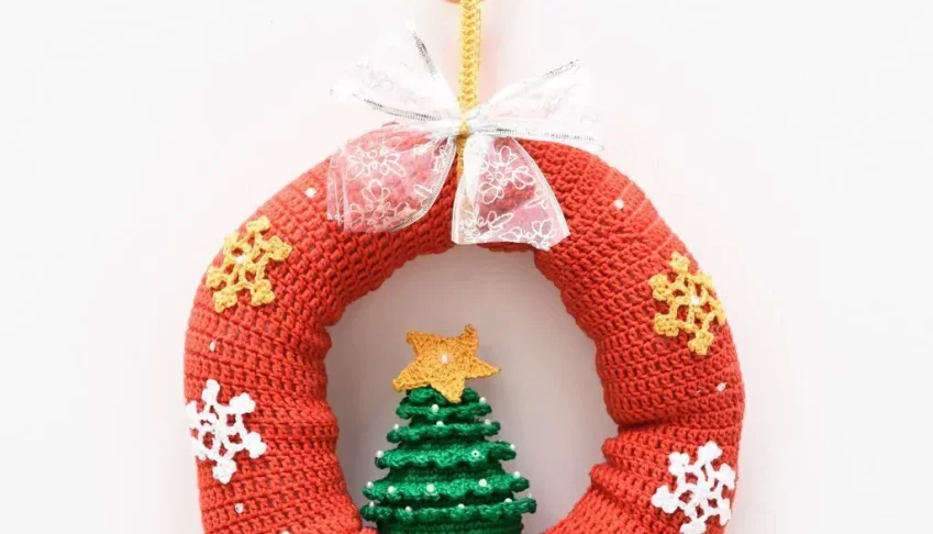 Guirlanda Arvore de Natal em amigurumi