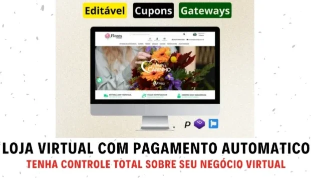 Loja Virtual editável para floricultura