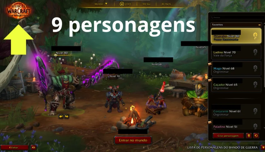 Vendo Conta WoW desde 2011 com expansão The War Within