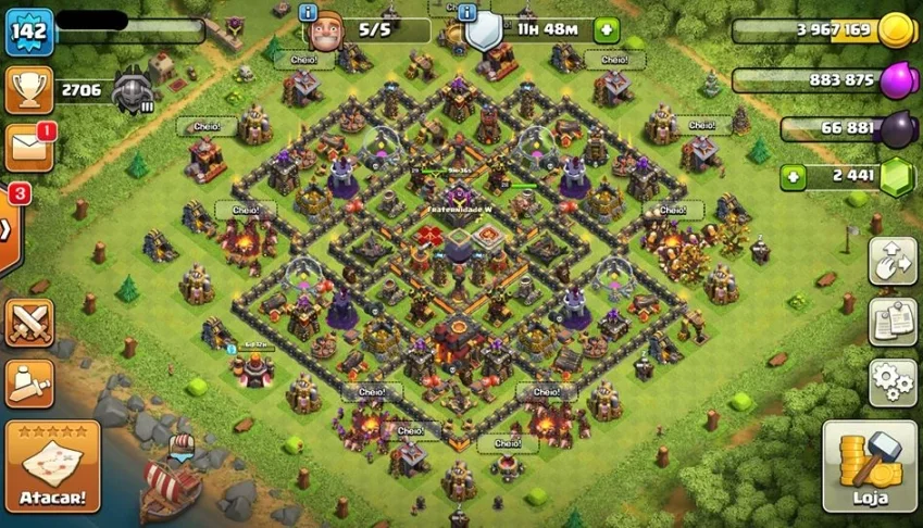 CONTA CLASH OF CLANS CV 10 - HERÓIS CASAL 57