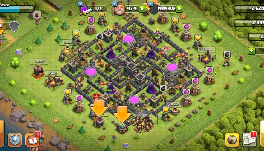 Conta CV9 Clash of Clans full