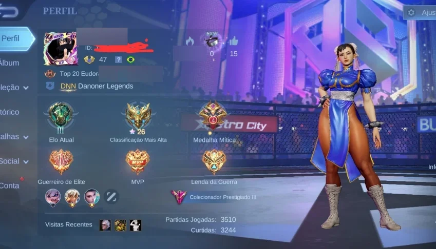 Conta com muita skin boa collab e Collector