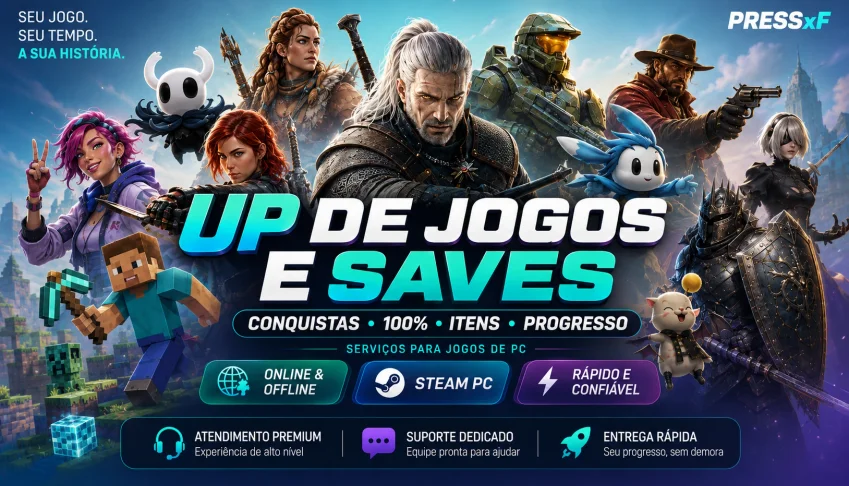 Up de Jogos e Saves | Adiciono Items e Platino Seus Jogos
