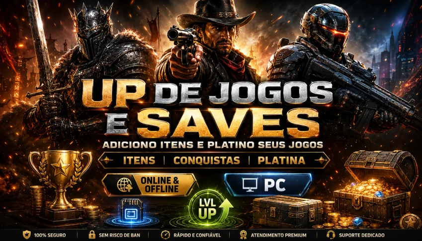 Up de Jogos e Saves | Adiciono Items e Platino Seus Jogos
