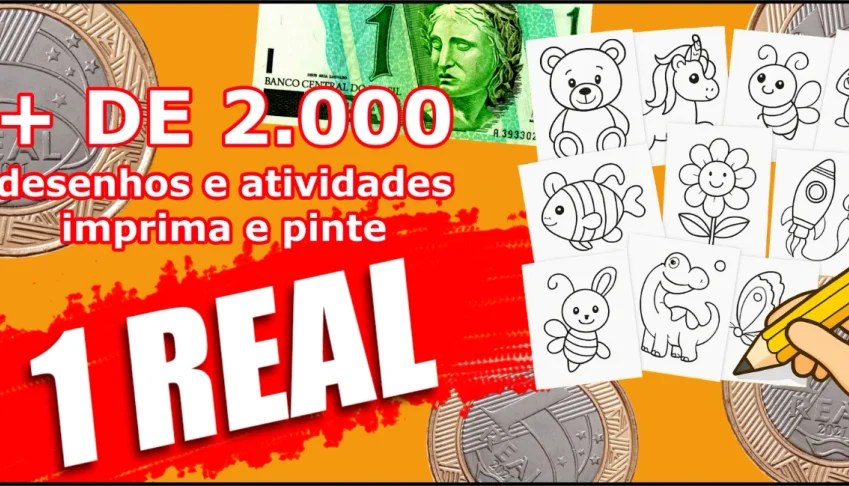 ✨ Pack Pega e Pinte – Mais de 2.000 Desenhos e Atividades!