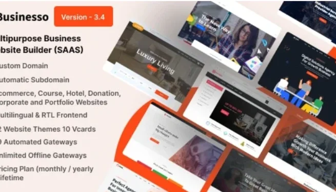 Businesso - Script SaaS PHP para Criação de Sites de Negócio