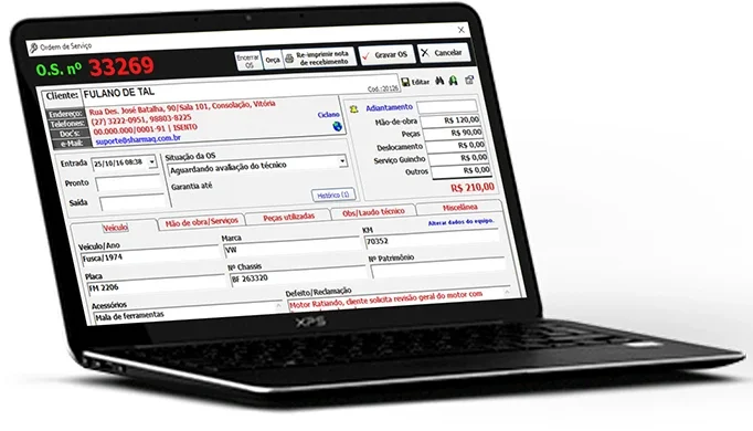 Sistema para Oficina Mecânica, com O.S, Estoque e Financeiro