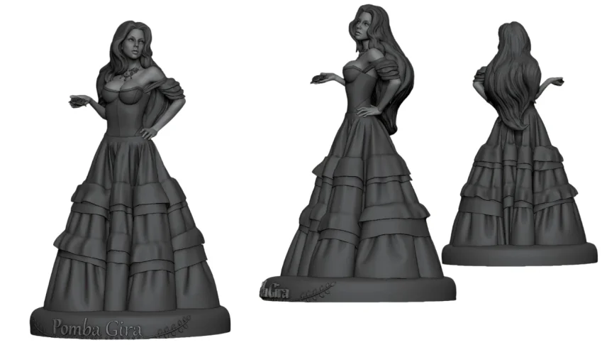 Arquivo STL para Impressão 3D - Orixá Pomba Gira