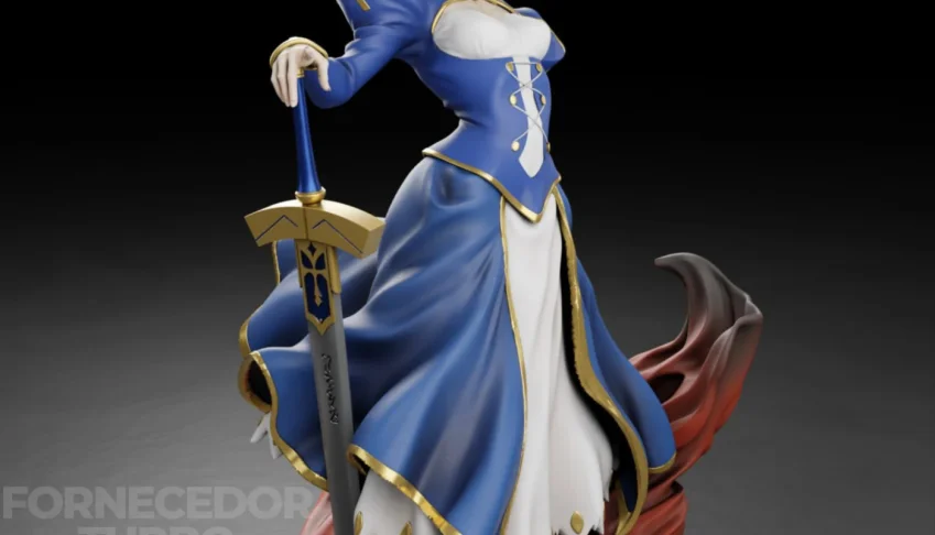 Artoria Pendragon 3D - Arquivo .Stl Para Impressão 3D