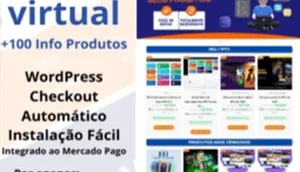loja virtual completa com 100 produtos digitais inclusos