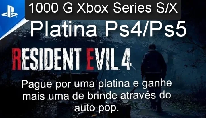 Resident Evil 4 Remake - Trofeu Platina / Mil G- Ps4/5 Xbox 