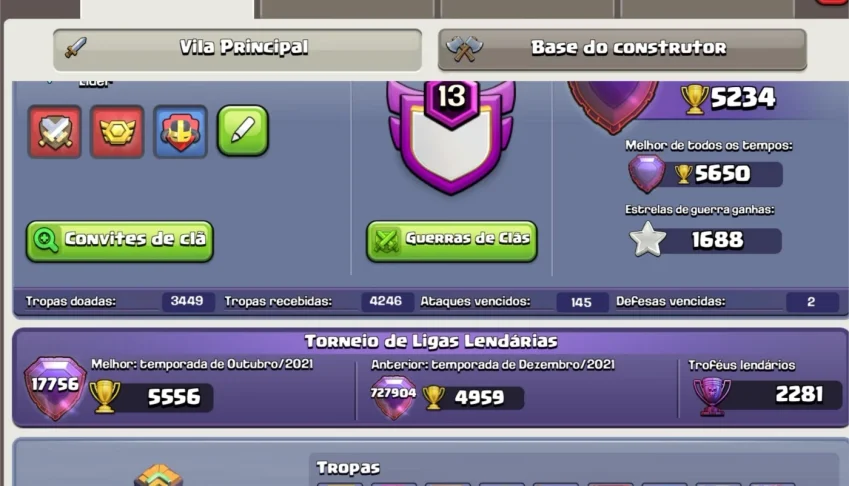 Clash of Clãns CV 14 Semi full