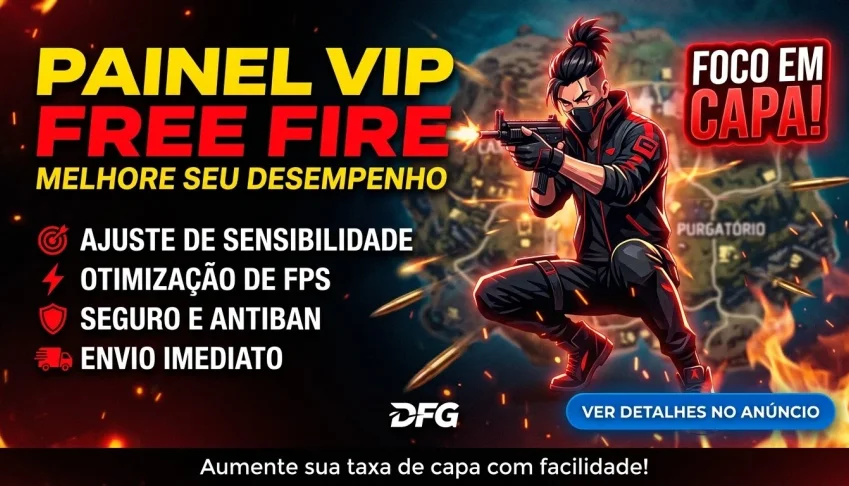 Painel Free Fire - Melhore sua Capa e Dê Só Vermelho
