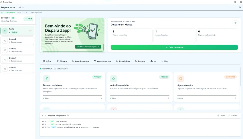 Dispara Zapp V7.21 Atualizado - Robô Chatbot