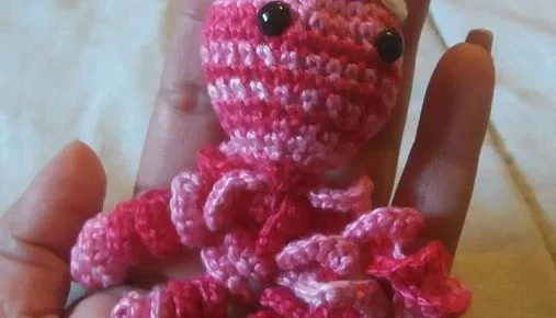 Chaveiro Mini Polvo em croche