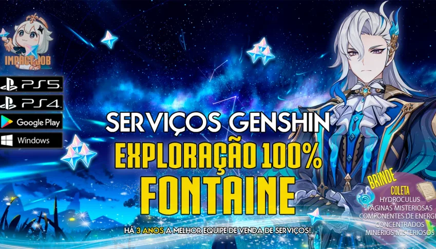 Serviços Genshin - Exploração 100%: Fontaine