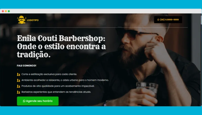 Landing page Barbearia Editavel Profissional