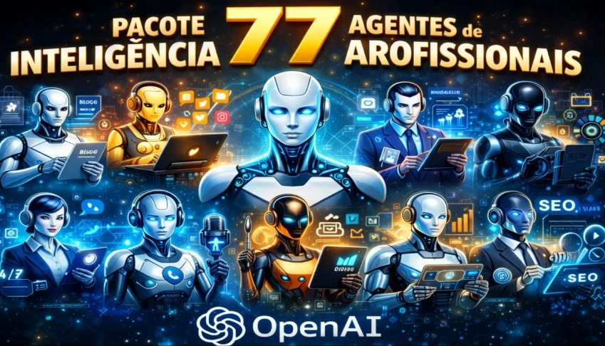 Pacote 77 Agentes de Inteligência Artificial Profissionais