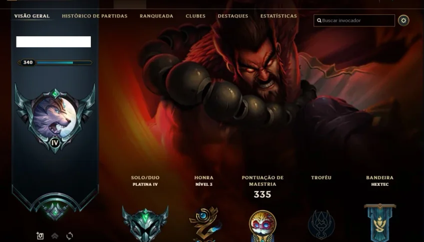 Conta lol 58 skins, 142 campeões, plat 4, lvl 340